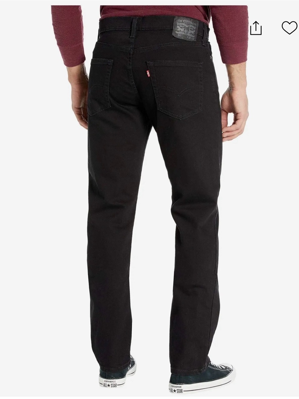 Levi’s Black Jeans 541 Straight Fit - Picture 4 of 7
